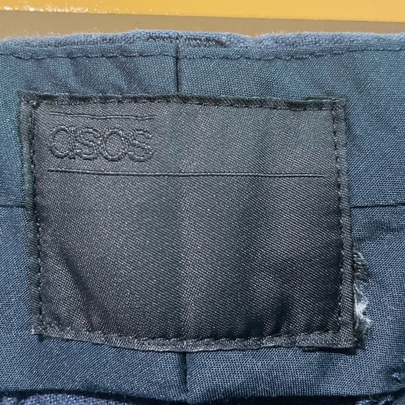 ASOS Men’s Navy Blue & White  Striped Shorts - Picture 8 of 8